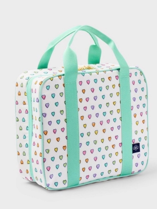 Roller Rabbit Accessories - Roller Rabbit Mint & Multicolor Heart Print Lunch Bag